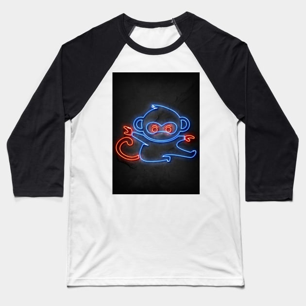 Monkey Ninja Baseball T-Shirt by Durro